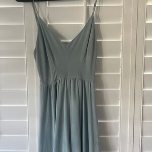 Mahina baby blue open back romper